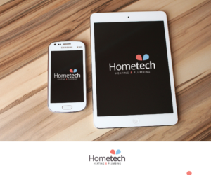 Logo Design by PixelizeDesigns for Hometech Heating and plumbing  | Design: #7356839