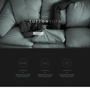 TUFTON Sofa Shop - Hipster Hero Header Design | Web Design by kresh
