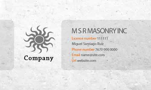 Business Card Design by Ridwan for msrmasonry | Design #1874643
