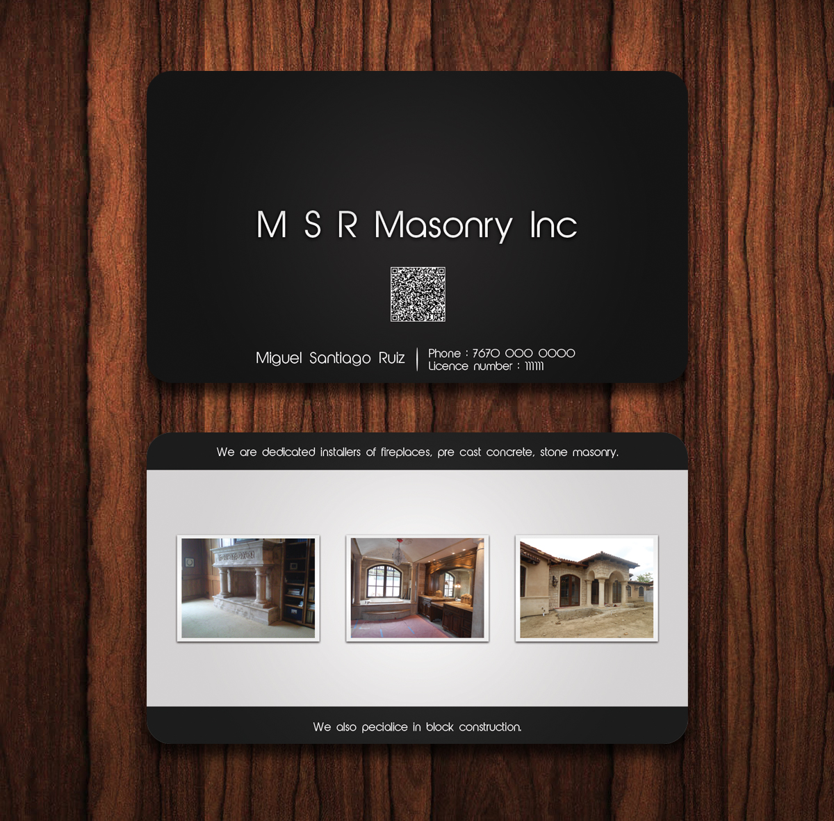 Business Card Design by TS Designs for msrmasonry | Design #1869869