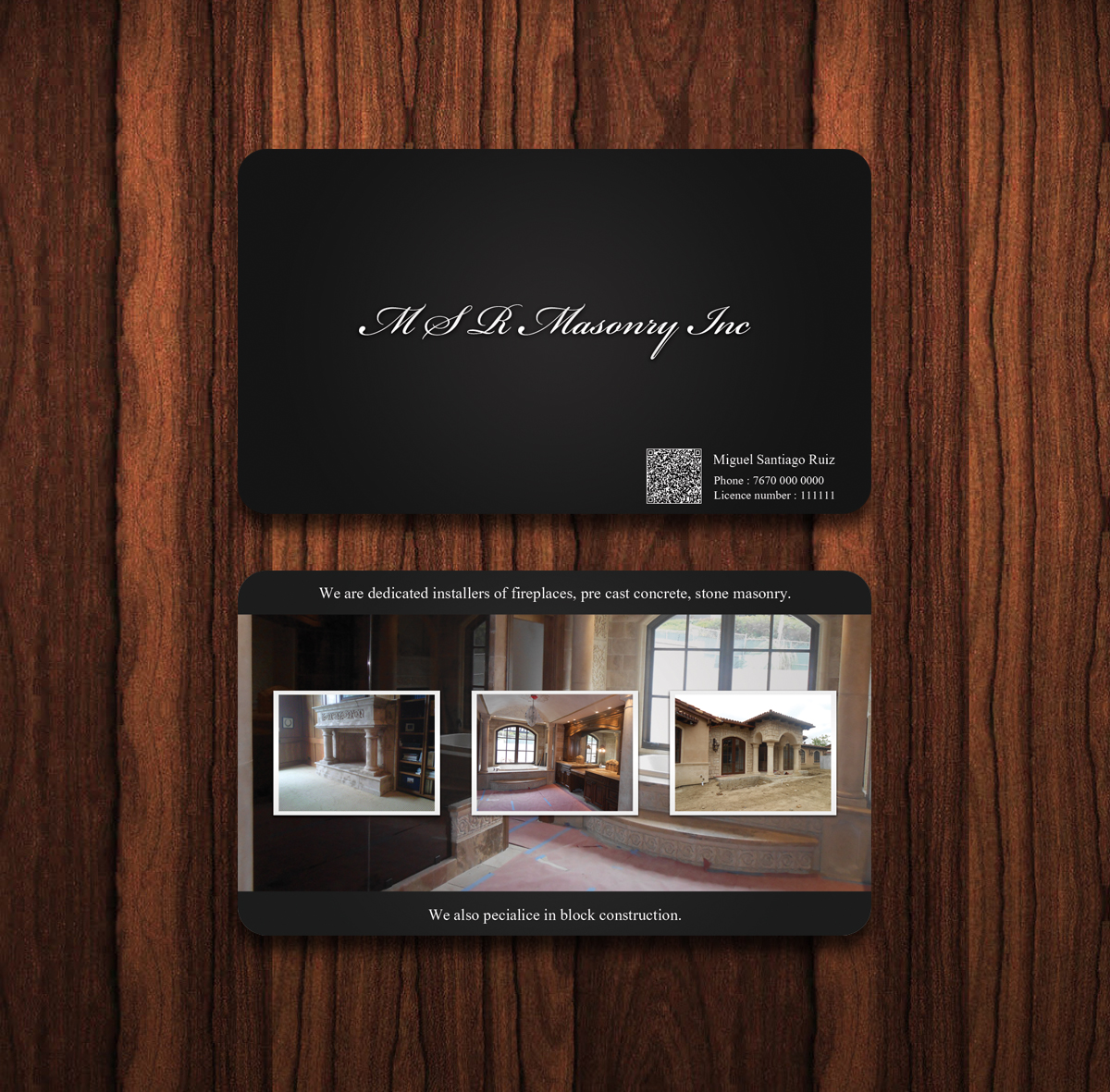 Business Card Design by TS Designs for msrmasonry | Design #1869945