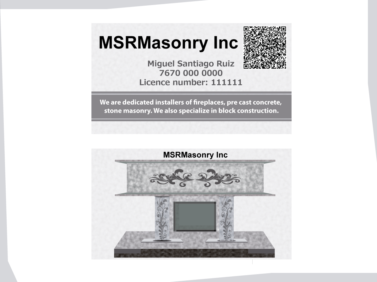 Visitenkarten-Design von IMACREATION für msrmasonry | Design #1865902