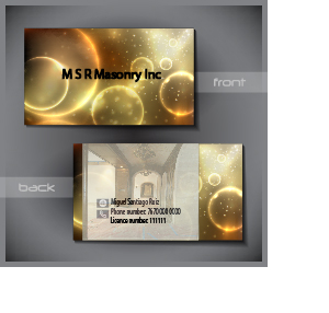 Visitenkarten-Design von Bubble GumMer für msrmasonry | Design #1862155