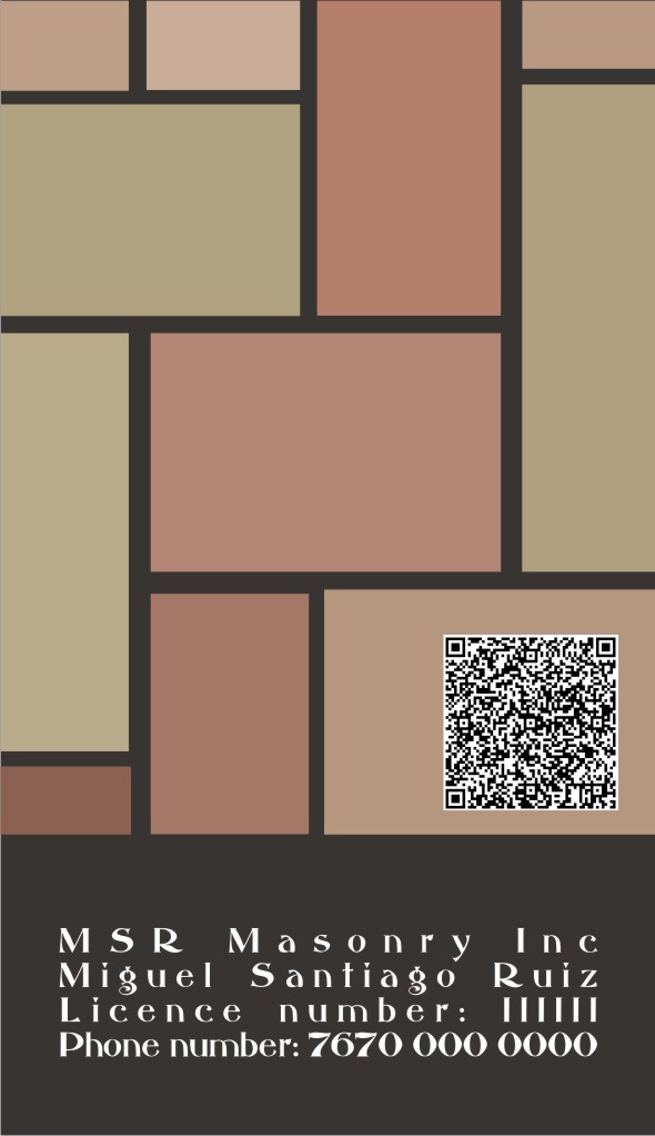 Visitenkarten-Design von aleksandra baranowska für msrmasonry | Design #1885357
