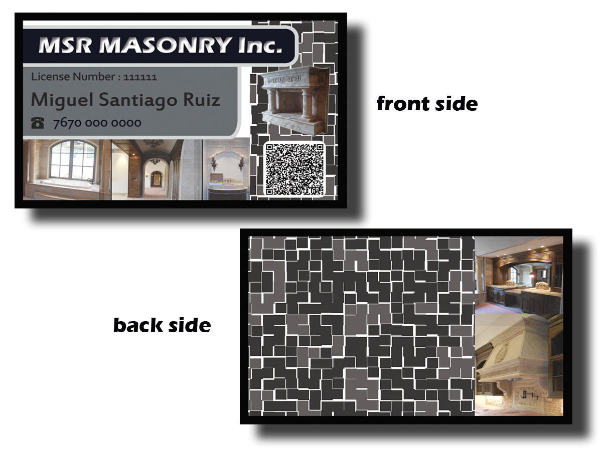 Business Card Design by terragold for msrmasonry | Design #1858475