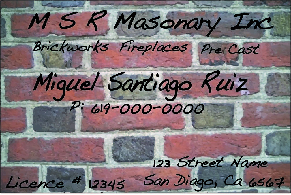 Design de Carte de Visite par Premier Designs pour msrmasonry | Design #1860436