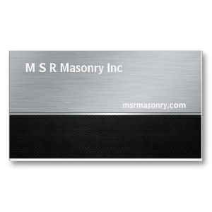 Business Card Design by eruthika for msrmasonry | Design #1857746