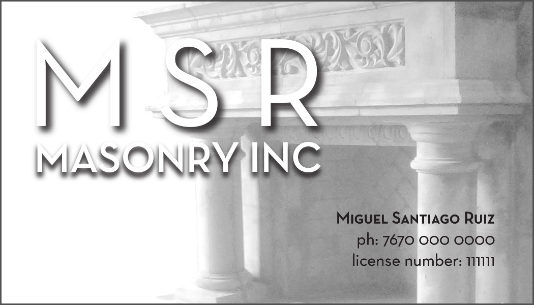 Visitenkarten-Design von nachshondesign für msrmasonry | Design #1858725