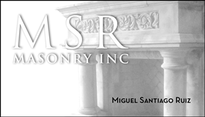 Business Card Design by nachshondesign for msrmasonry | Design #1859705