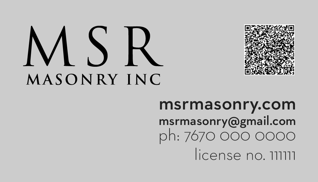 Visitenkarten-Design von nachshondesign für msrmasonry | Design #1859718