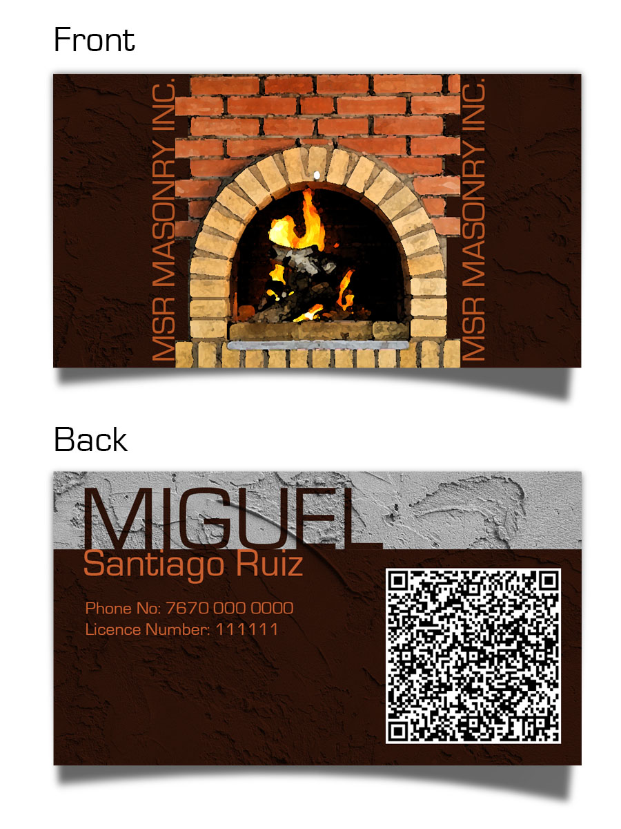 Business Card Design by PandaBear for msrmasonry | Design #1859941