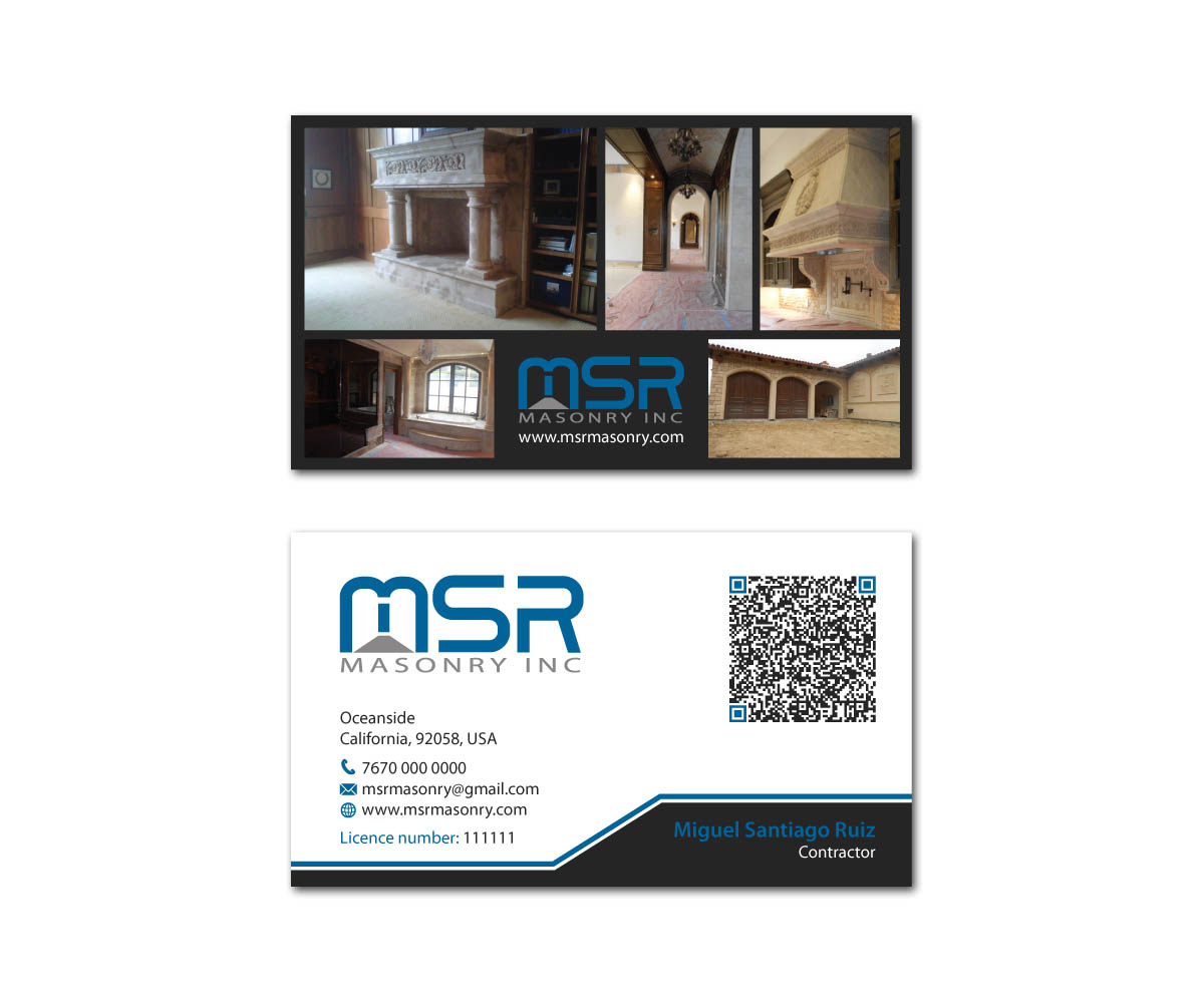 Business Card Design by MDesign for msrmasonry | Design #1887498
