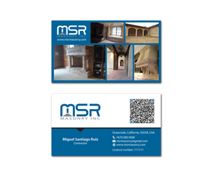 Design de Carte de Visite par MDesign pour msrmasonry | Design : #1887504