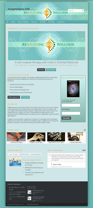 Wellness Web Design Project | Web Design by schk