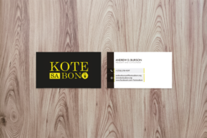 Business Card Design by isabel paoli for Kote Sa Bon | Design: #7376074