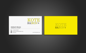 Design de Carte de Visite par chandrayaan.creative pour Kote Sa Bon | Design : #7380864
