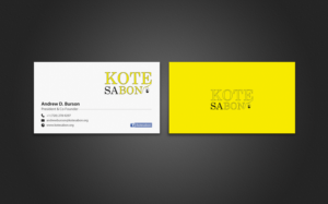Design de Carte de Visite par chandrayaan.creative pour Kote Sa Bon | Design : #7382857