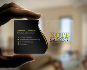 Design de Carte de Visite par chandrayaan.creative pour Kote Sa Bon | Design : #7382866