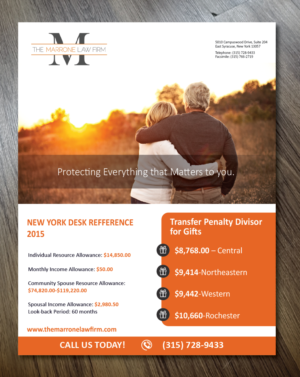 Flyer Design by alex989 for The Marrone Law Firm, P.C. | Design: #7390568