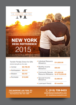 Flyer Design by rkailas for The Marrone Law Firm, P.C. | Design #7393194