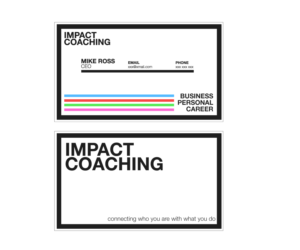 Business Card Design by shzyb for Impact Coaching | Design: #7376224