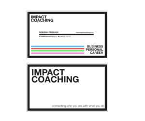 Business Card Design by shzyb for Impact Coaching | Design: #7376237