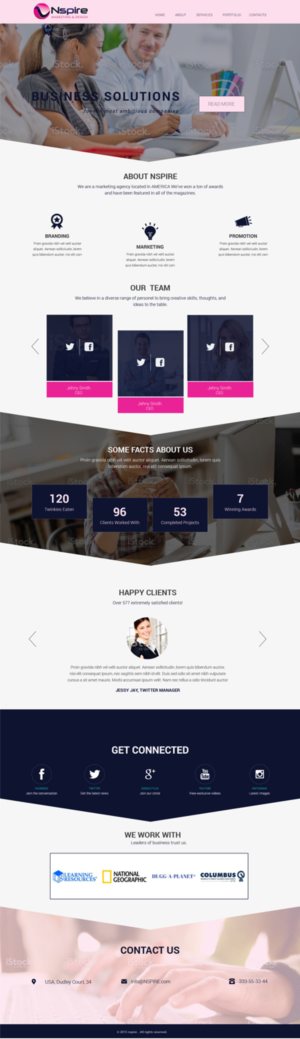 Web Design par kranthi.siriit pour Nspire Marketing & Design | Design #7490009