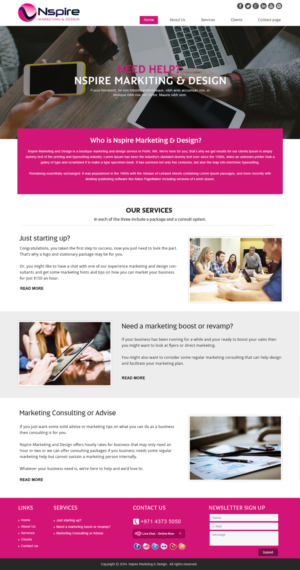 Web Design by webxvision for Nspire Marketing & Design | Design: #7511044