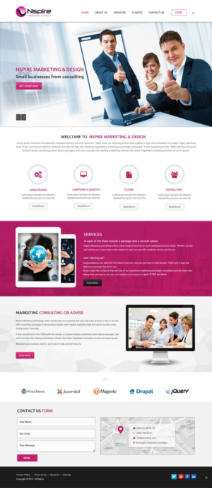 Web Design by pb for Nspire Marketing & Design | Design: #7384279