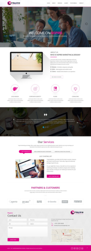 Web Design by pb for Nspire Marketing & Design | Design: #7384282
