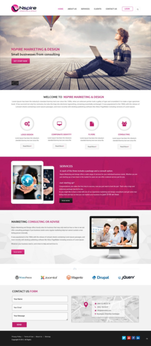 Web Design by pb for Nspire Marketing & Design | Design: #7423091