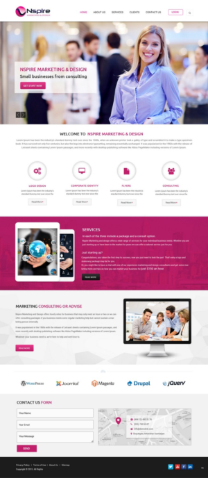 Web Design by pb for Nspire Marketing & Design | Design: #7423092