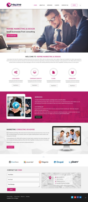 Web Design by pb for Nspire Marketing & Design | Design: #7423093