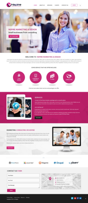 Web Design by pb for Nspire Marketing & Design | Design: #7443480