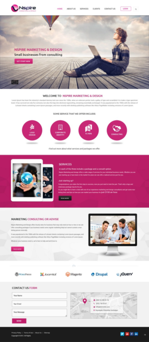 Web Design by pb for Nspire Marketing & Design | Design: #7443481