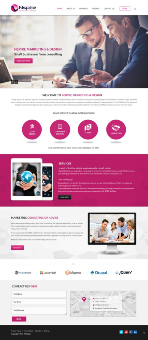 Web Design by pb for Nspire Marketing & Design | Design: #7443482