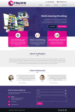 Nspire Marketing & Design needs a Wordpress website | Diseño Web por Sbss