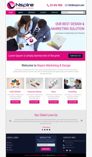 Web Design par rightway pour Nspire Marketing & Design | Design #7381594