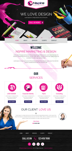 Web Design by rightway for Nspire Marketing & Design | Design: #7381618