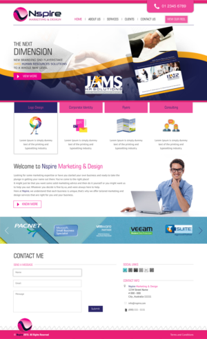 Web Design by rightway for Nspire Marketing & Design | Design: #7381641