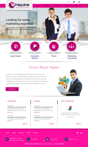 Web Design by rightway for Nspire Marketing & Design | Design: #7381699