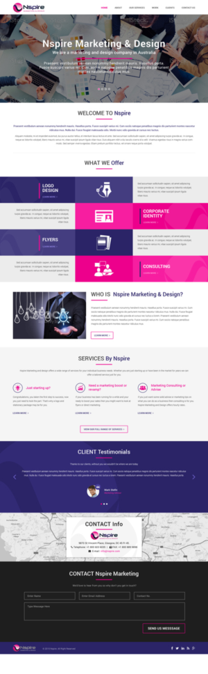 Web Design by Atom for Nspire Marketing & Design | Design: #7502423
