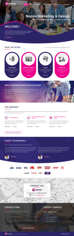 Web Design by Atom for Nspire Marketing & Design | Design: #7507434