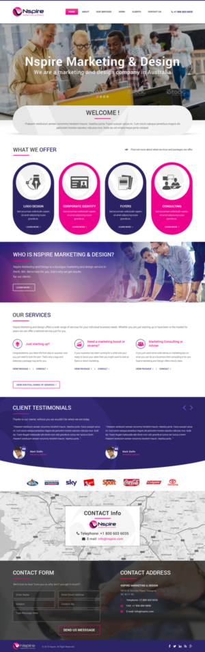 Web Design by Atom for Nspire Marketing & Design | Design: #7591642