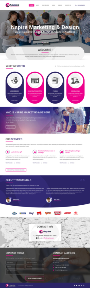 Web Design by Atom for Nspire Marketing & Design | Design: #7591667