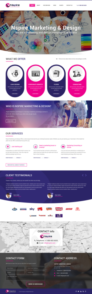 Web Design by Atom for Nspire Marketing & Design | Design: #7591674