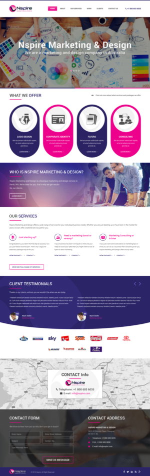 Web Design by Atom for Nspire Marketing & Design | Design: #7591679