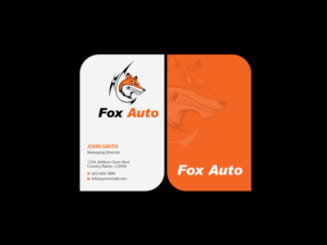 Business Card Design by Creations Box 2015 for Fox Auto | Design: #7406377