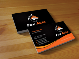 Business Card Design by Creations Box 2015 for Fox Auto | Design: #7406380