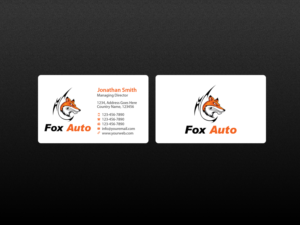 Business Card Design by Creations Box 2015 for Fox Auto | Design: #7406384